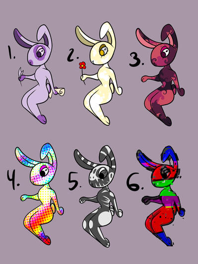 Bunnies - $3 USD each